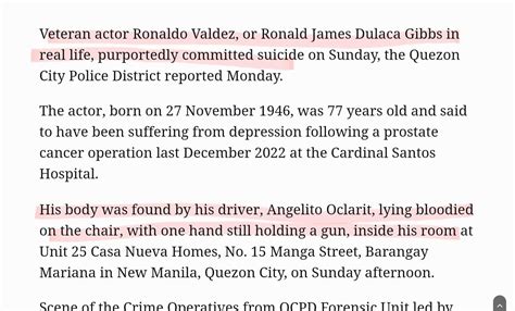 ronaldo valdez cause of death